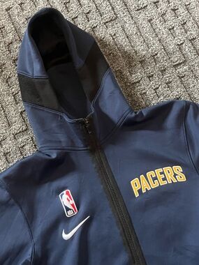 NIKE NBA INDIANA PACERS SHOWTIME THERMA FLEX FULL ZIP HOODIE JACKET MENS SIZE XS